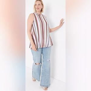 Modern Slub Swing High-Neck‎ Straight-Hem Tunic